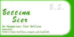 bettina sier business card